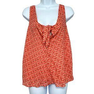 Anthropologie Maeve Smocked Top Womens XS Verena Tie Front Boho Cottagecore